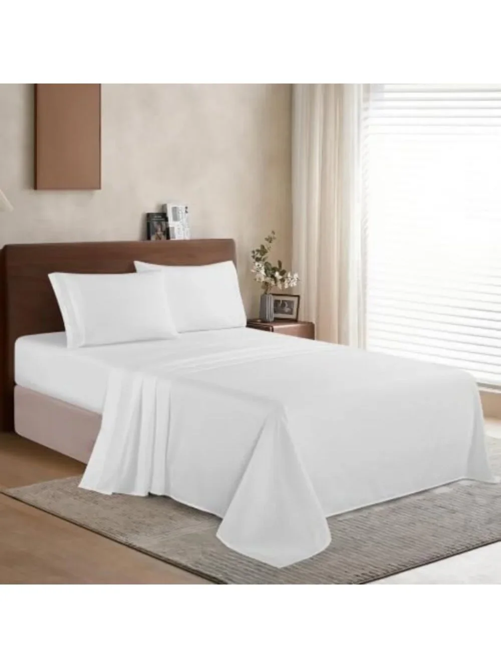 Luxury Soft 1500 Thread Count Egyptian 4-Piece Hotel Quality Bedding Set, Deep